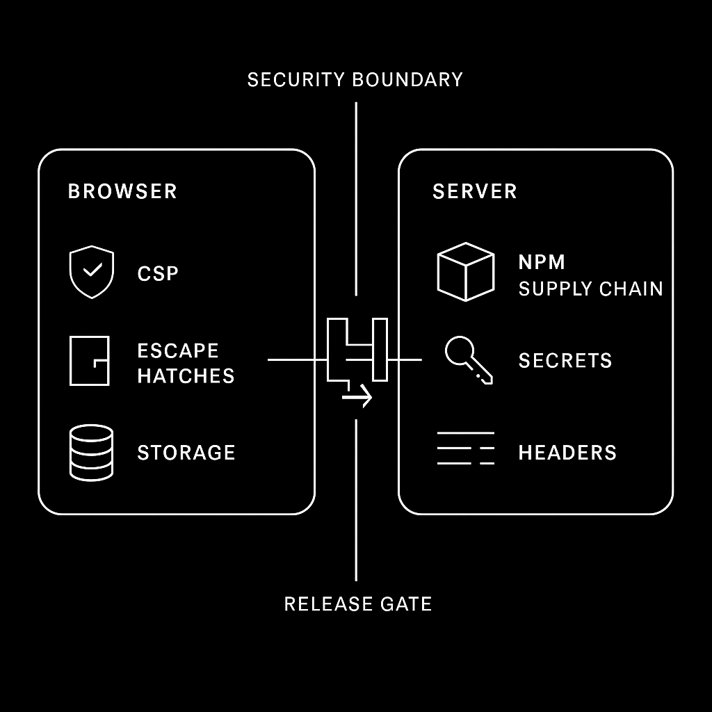 How to secure a React frontend before production